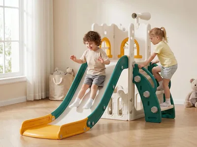 6-in-1 Toddler Climber Slide Playset