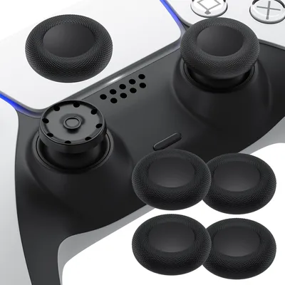 PS4/PS5 के लिए जॉयस्टिक रिप्लेसमेंट ग्रिप कैप्स, 4 पैक थंब ग्रिप्स, एंटी-स्लिप एंटी-स्क्रैच रिप्लेसमेंट