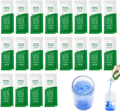Proszek na mocz do toalety kempingowej - 20 saszetek podróżny zestalacz moczu, Proszek absorbujący mocz | Oferta