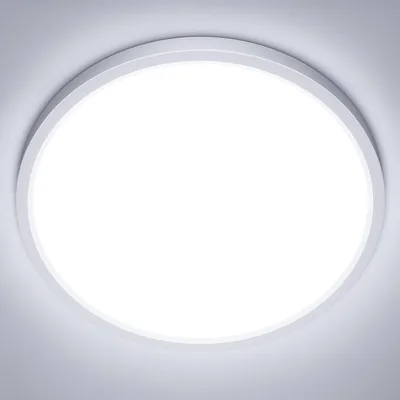 NIBSHOOM Plafon LED Techo, 24W 6500K Lámpara Techo, IP44 Plafones para Techo LED