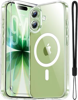 Étui magnétique Yohii pour iPhone 17 avec 1 verre trempé et corde, compatible MagSafe [Protection caméra] Anti-rayures