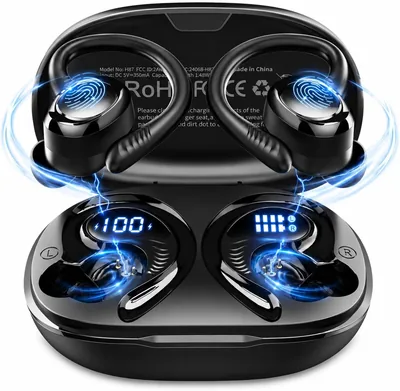 Écouteurs Sport Bluetooth Sans Fil, Échelle Stéréo HiFi, 4 Mic ENC, 60h Autonomie, IP7 Imperméable — 73% de Réduction