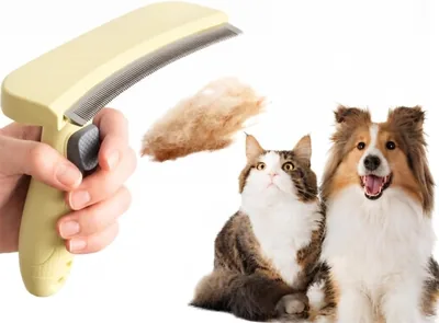 猫と犬のためのアーチ型脱毛ブラシ - ペット用コーム、ペット用ブラシ、保護チップ付き、最安値