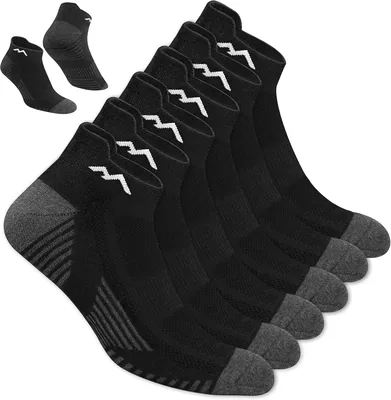 SOXCO Men's Cotton Socks 6 Pack with Moisture Control Tech