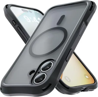 iPhone 17用ケース Elecom ZEROSHOCK マグネット対応 衝撃吸収 4角パッド JY ブラック