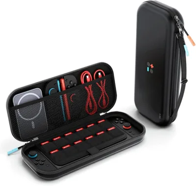 BJBT Nintendo Switch 2 Carrying Bag - 12 Game Card Holders, Neon-A