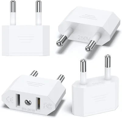 Adapter wtyczka USA-Niemcy, lekka 2-biegunowa wtyczka podróżna, 10g, do gniazd UE
