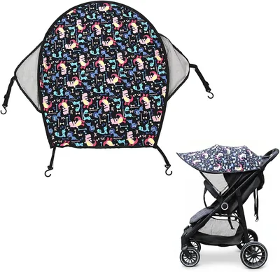 Ombrellone Universale per Passeggini da Dinosauro - Copertura con Protezione UV 50+, Impermeabile e Leggero per Prams