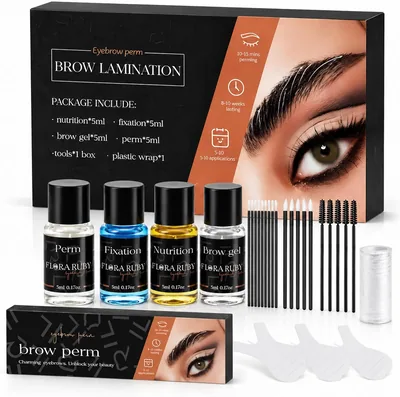 Kit per Sollevamento Sopracciglia Professionale: Laminazione di Sopracciglia e Ciglia - Set Facile da Usare per un Look Naturale, Spesso e Definito