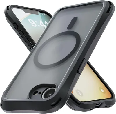 エレコム PMWA26SZELKMCBK iPhone 17e/16e ケース カバー ZEROSHOCK 衝撃吸収 マグネティック対応 4コーナーバンパー