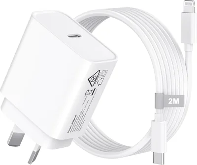 Apple iPhone 14 20W PD USB C Charger with Lightning Cable