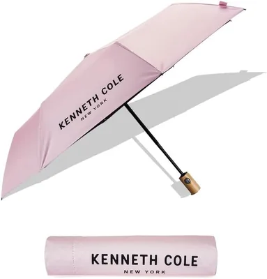 KENNETH COLE न्यू यॉर्क फोल्डिंग उम्ब्रेला (पुरुषों और महिलाओं के लिए), ऑटो ओपन और क्लोज़, हल्का संक्षिप्त डिज़ाइन, पानी प्रतिरोधी कैनवास