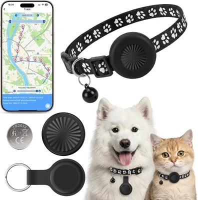 GPS para Perros y Gatos, Localizador GPS Compatible con iOS y Android, Seguimiento en Tiempo Real, Historia de Ruta de 7 Días, Sin Suscripción