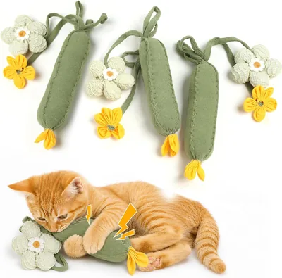 PATTEPOINT Cucumber Cat Toys 6% Off