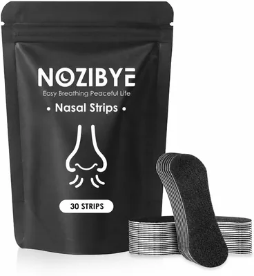 Nozibye Nose Strips Nasal Strips for Sleeping (Jet Black, 30 Count) Best Deal