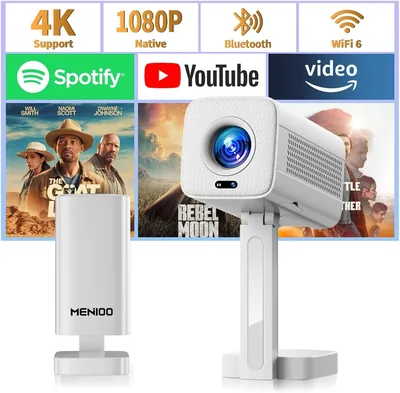 2026 Projector - 4K Auto Focus Mini Portable