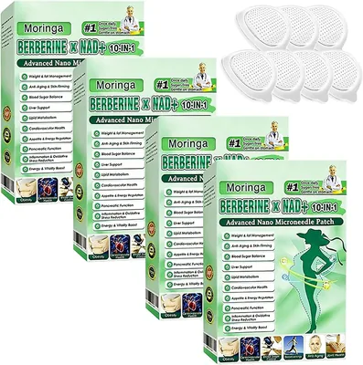 Patches minceur Gdkjdj 28 pièces Moringa x Berberine, Patchs de perte de poids invisibles sous les vêtements - 10-en-1