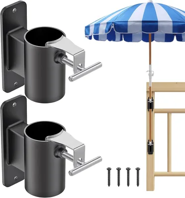 BeneLabel Balkongmattförettholder med Parasolklippa för Terrassstand