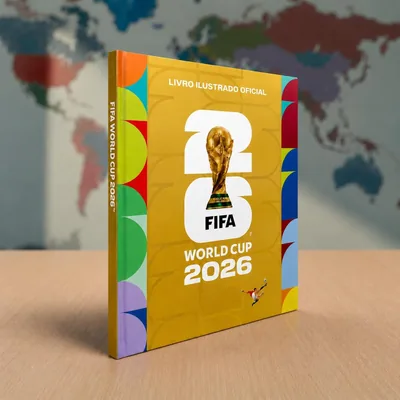Álbum da Copa do Mundo 2026 - Capa Dura em Ouro - FIFA World Cup