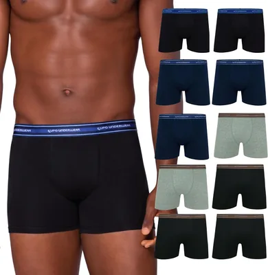 Kit 10 Cueca Boxer Lupo Algodão Cotton Respirável Masculina