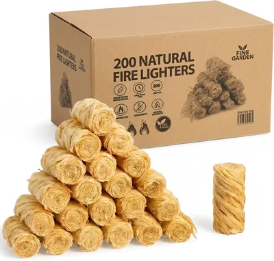 Firelighters for BBQ - 200 Natural Fire Starters