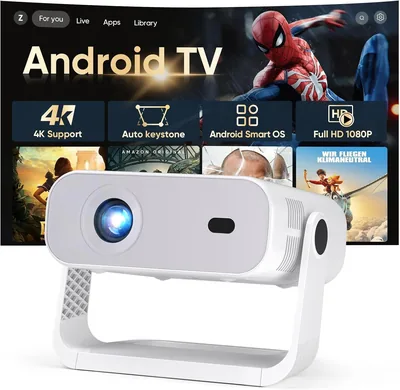 Mini Projector WiFi 6 Bluetooth 5.2 Portable Outdoor