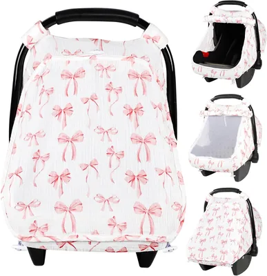 Baby Girls Car Seat Cover Muslin Mesh Newb Best Deal