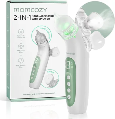 Momcozy BN007 Elektryczny Aspirator do Nosa z Aerosolą do Nosa | 4 Regulowane Poziomy Ssania 65 kPa Cicha Praca z Jedynie 4