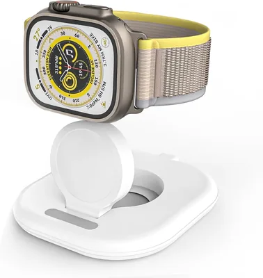 KTEBO Ładowarka do Apple Watch Składana Magnetyczna USB-C, Biały | Zgodna z cała serią Apple Watch