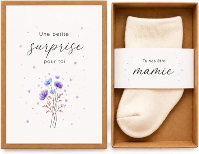 MilaBoo Coffret cadeau annonce grossesse avec chaussettes pour bébé - Meilleur prix