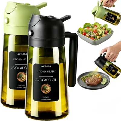 2 Pack Oil Sprayer Cooking - 473ml Leak-Proof Black Green Best Deal