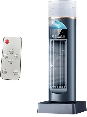 Rafraichisseur d'air silencieux avec brumisation, 6 vitesses de ventilation, oscillant 120°, minuteur 6h, télécommande et réservoir d'eau - Best Deal