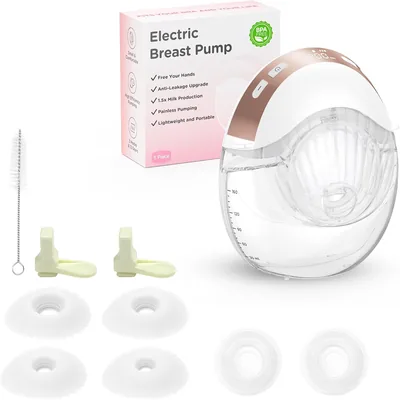 Pompa mammaria elettrica Haokoo - Discreta e silenziosa, 3 modalità 12 livelli, anti-gocciolamento, 5% di sconto