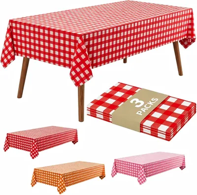 Goodluck 3 Pack Gingham Tablecloths - 54x108 Inch Best Deal