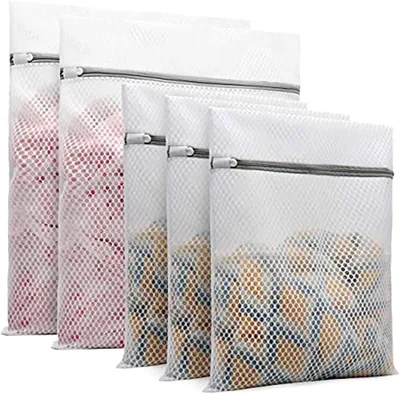 5Pcs Durable Honeycomb Mesh Laundry Bags for Delicates - Best Deal