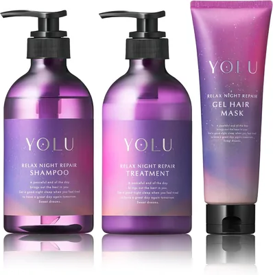 YOLU リラックスナイトリペア シェア、トリートメント、ヘアマスク 3点セット フィグの香り
