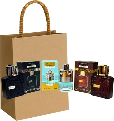 Men's Perfume Gift Set 3x30ml - Onlyou Red & Black Eau de Parfum, Long Lasting Fragrance Trio (15% Off)
