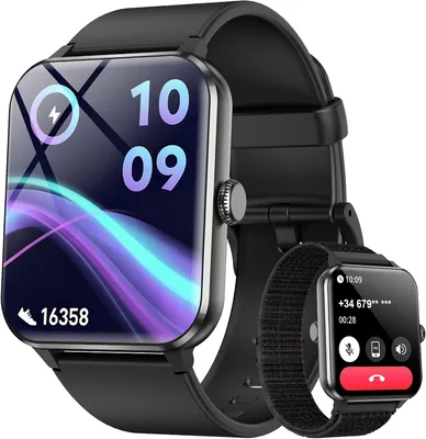 Montres intelligentes Blackview pour hommes et femmes, appel Bluetooth, 1,85 pouces HD | Suivi du rythme cardiaque/SpO2/Sommeil/Stress, 120+ modes sportifs