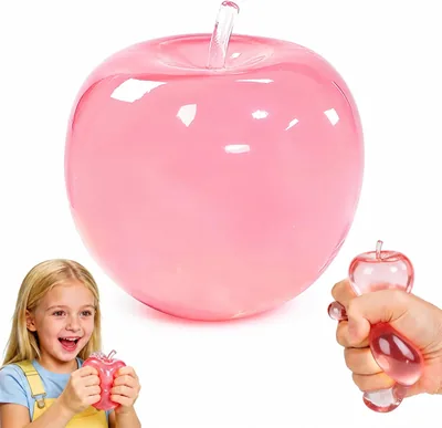Boule antistress Squishy Pomme Transparent - Jouet Souple pour Bureau ou École