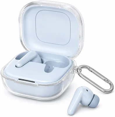 غطاء حماية سماعات أذن Anker Soundcore R60i NC متوافق مع فيكرا، سيليكون ناعم مضاد للصدمات مع مشبك مفاتيح