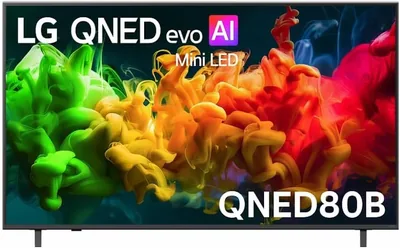 شاشة LG 65QNED80B6 ذا 65 إنش بدقة 4K تقنية LED ميني ديناميك QNED لون محترف تعزيز حركة Pro Motion α7 معالج 4K Gen9 تدوير دقيق 4K