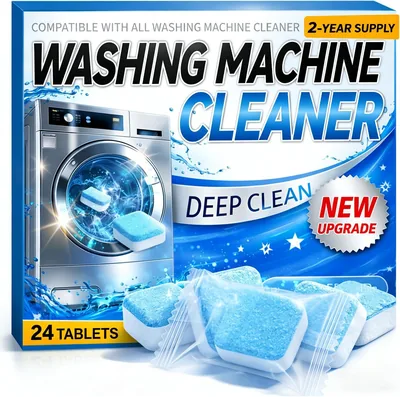 Enzyme Washing Machine Cleaner Tablets (24 Pack) - 66% Off | Super-Powered Deep Laundry Cleaner