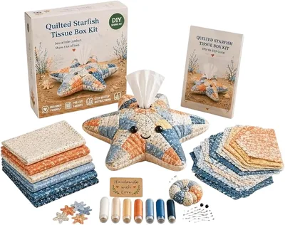 Quilted Sea Animal Tissue Box DIY Kit - Best Deal