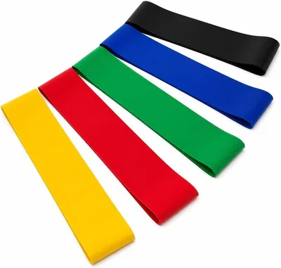 Kit com 5 Faixas Elásticas de Resistência para Treino - Melhor Preço