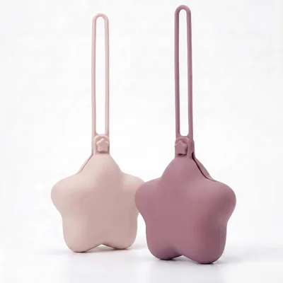 Porta Chupones Silicona Estrella, Funda Esterilizable Libre BPA, 3 Unidades
