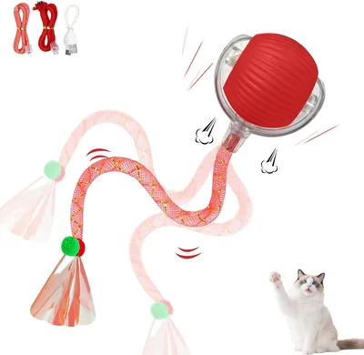 Jouet interactif Supore pour chat, avec queue clignotante et rapide, éveille les chats intérieurs