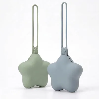 Porta Chupones de Silicona en Forma de Estrella, Esterilizable y Libre de BPA - Pack de 2