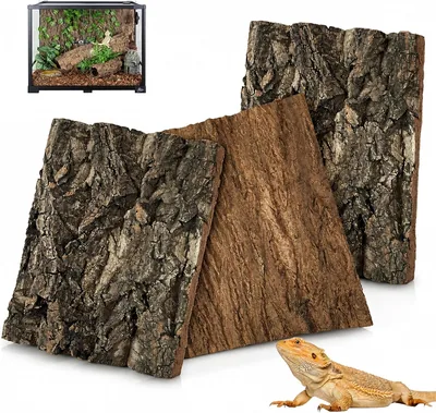3 stk dekorativa korknäv dekoration bakplate klimmmat korkbark | Reptilaccessoirer Terrarium Baggenvändning för Terrarium