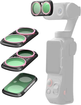 TELESIN 3-pack filtrykit för Insta360 Luna Ultra, variabel ND, CPL och svart mist filter