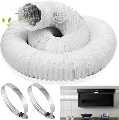 Aluminiumflexrohr 150 mm x 6 m mit PVC-Schlauch für Klimaanlage, Belüftungshose